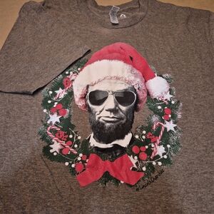 American Apparel Heather Brown Holiday Graphic Tee 2651/380